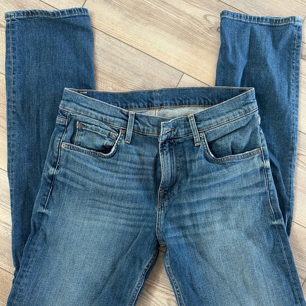 7 For All Mankind Women's Skinny Jeans in Medium Blue Wash